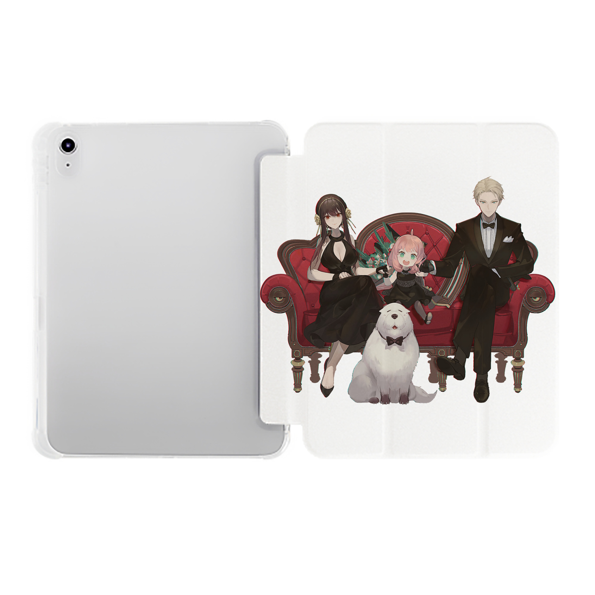 （画像用） SPY×FAMILY间谍家家酒 IPad ケース ペン収納付き 三つ折りスタンド PUレザー×シリコン 対応機種9.5/10.5/10.9インチ